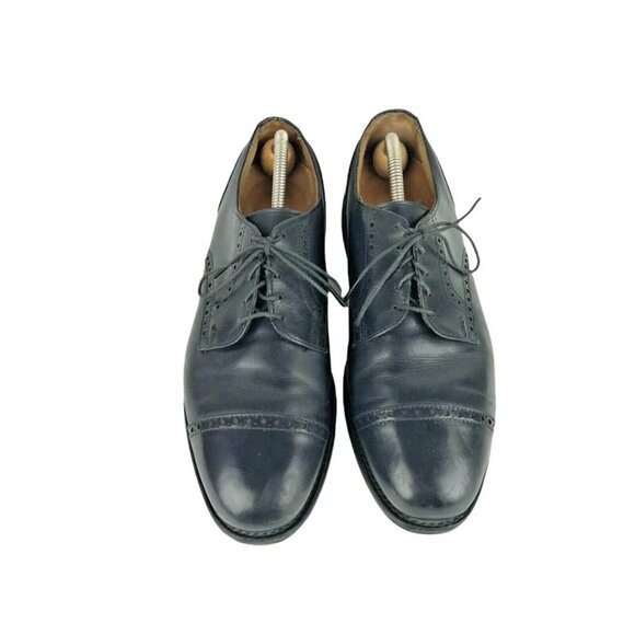 Allen Edmonds Mens Black Leather Lace Up Wingtip Brogue Dress Shoes Size US 10 D - Picture 4 of 9